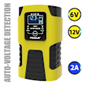 Miniatyrbilde 4 av 5: 12V 6V Bil Motorsykkel Jump Starter Bærbar Vedlikeholder Strømbatterilader Yalo