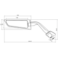 Miniatyrbilde 3 av 5: Motorsykkel Bakspeil 360° Roterbar Vindvinge for Tmax 560 2023