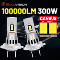 100000LM H7 LED-lampor för lastbilar 24V Canbus-kompatibla