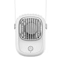Personlig Halskæde Mini Ventilator Håndfri Bærbar Ventilator USB, Ventilator Håndholdt Ventilator - FARVE: Hvid