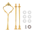 Miniatyrbillede 2 af 4: 6 Sæt Bakke Hardware til Kage Stativ 3-lags Kage Stativ Montering Hardware Holder til Bryllup og Fest Serveringsbakke (Guld)