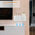 Miniatyrbild 4 av 5: Wifi Router Förvaringslåda Väggmonterad Trådlös Panel Hylla Kopplingsplint Fäste Kabelorganiserare Heminredning bs