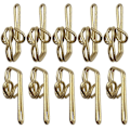 Miniatyrbild 1 av 5: 100-pack Metall Gardinband Draperikrokar, Guld