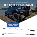 Miniatyrbilde 5 av 5: 2 stk. 3-kanals LED-lampe S-panel for 1/10 1/8 RC bil Hsp Tamiya Axial Scx10 Traxxas 4-Yogu