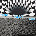 Miniatyrbillede 4 af 5: Optisk Illusion Tæppe 3d Stereo Ternet Vortex Optiske Illusioner Tæppe Sjov Fornemmelse Af At Falde Sort & Hvid Anti-Skridsikker Plaid Hul Areal Tæppe Til Spisestue