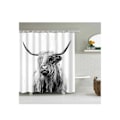 Miniatyrbillede 1 af 3: Bruseforhæng Highland Cow Print Vandtæt Stof Badeværelsesindretning (150*180cm )-1