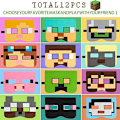Miniatyrbillede 3 af 5: Robot Videospil Tema Festudstyr: Pixel Filtmasker Festgaver Til Børn - Klæd Dig Ud Kostumer, Maskerade Tegneserie Cosplay Og Fødselsdagsgaver Til