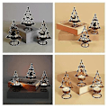 Miniatyrbilde 2 av 3: Metall Lysestake Julebordpynt Borddekorasjon Reinsdyr Juletre Julenisse Middag Te js