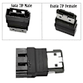 Miniatyrbilde 2 av 5: eSATA til SATA-adapter 7p Hunn eSATA til Hann SATA-kontakt for raskere dataoverføring Høy hastighet