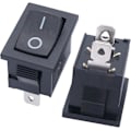 Miniatyrbillede 3 af 4: 10 stk. vippekontakt sort On/Off SPST 2 ben 2 positioner KCD1 AC 250V/10A 125V/12A KCD1-1-101-BK