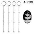 Miniatyrbillede 1 af 2: 4 Sæt 3-lags Kage Stativ Hardware, Lagdelt Bakke Hardware 3-lags Kage Stativ Beslag Hardware Dessert Serveringsbakke Stativ Håndtag Hardware Beslag Til Kage