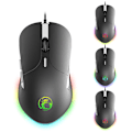 Miniatyrbillede 3 af 5: iMICE X6 Ergonomisk 6-knaps RGB-åndedrætslys Ledningsført Gaming Mus til Bærbar