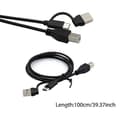 Pikkukuva 4 / 4: Type-C-tulostin/puhelinkaapeli, USB Type-C–USB B OTG -liitin elektronisille laitteille