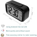 Miniatyrbild 4 av 5: Digital Väckarklocka LED-Display med Temperatur Stor LCD-Sifferdisplay Större LCD-Bakgrundsbelyst Display Snooze Smart Ljussensor för Sovrum Hem Kontor