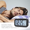 Miniatyrbild 5 av 5: Digital Väckarklocka LED-Display med Temperatur Stor LCD-Sifferdisplay Större LCD-Bakgrundsbelyst Display Snooze Smart Ljussensor för Sovrum Hem Kontor