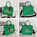 Miniatyrbild 3 av 4: Dam Handväska Designer Laptop Tote Väska Canvas Messenger Axelremsväska-FÄRG: Beige