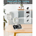 Miniatyrbild 3 av 5: Barnvagnsfläkt Str Fläkt Skrivbord Usb Fläkt Uppladdningsbar Bärbar Fläkt Driven 360 Rotat Justerbar Personlig Fläkt ()