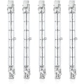 Miniatyrbillede 1 af 5: 5 stk. Dæmpbar R7s 118mm 300w Halogen Pære Ac 220-240v 3100lm Lineær Halogen Projektør Til Landskabsbelysning, Sikkerhed, Gadebelysning
