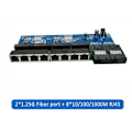 Miniatyrbillede 2 af 4: 3 stk. 10/100/1000M Gigabit Ethernet Switch Fiber Optisk Mediekonverter PCBA 8 RJ45 UTP og 2 SC Fi