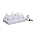 Miniatyrbilde 2 av 4: 6 oppladbare flammefrie lys med fjernkontroll, flimrende bønnelys med fjernkontroll, Halloween, jul, hjem, bryllup, borddekorasjon