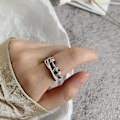 Miniatyrbillede 4 af 5: Ringe Angst Meditation Ringe Til Kvinder Piger Til Min Datter Med Perler Spinner Justerbar Åben Ringe-yu