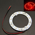 Pikkukuva 1 / 5: 2 kpl 12V 60MM 15 LED 3528 siru SMD Auton Enkeli Silmät Kirkas Punainen Rengasvalo Uusi