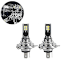 Miniatyrbillede 2 af 5: H4/9003 LED Forlygtepærer LED H4 Bil Forlygtepærer H4 Bil Forlygte Lysstærke LED Bil Pærer H4 LED Forlygte