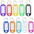Miniatyrbillede 1 af 5: Nøglemærker med Split Ring 20 STK Nøglevedhæng Etiketter ID Nøglering Mærker til Bagage Kæledyrsnavn Memory Stick Mærker, 10 Farver