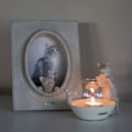 Miniatyrbild 5 av 5: Kattljusstake med Glas, Söt Kattfigur Värmeljushållare, Perfekt Gåva för Heminredning, Avkopplande Atmosfärbelysningstillbehör