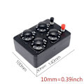 Miniatyrbillede 2 af 5: 0-9999 Ohm Simpel Modstandsboks Præcision Variabel Dekade Modstand Undervisningsinstrument