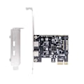 Pikkukuva 2 / 5: PCIE-kortti kahdella Type-C-liittimellä, PCI-E X1 - 2-porttinen TYPE-C USB 3.2 GEN1 5Gbps muuntokortti ASM104