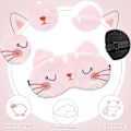 Miniatyrbild 3 av 5: Söta ögonmasker kompatibla för sömn 3-pack Cartoon (Katt)
