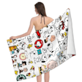 Miniatyrbild 2 av 3: Snoopy 2 Badhandduk Unisex Handdukar Mode Handduk Superfin Fiber Strandhanddukar DW626