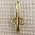 Miniatyrbild 3 av 5: 100-pack Metall Gardinband Draperikrokar, Guld
