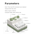 Miniatyrbilde 5 av 5: Programmerbart Makro Custom Knappetastatur RGB 6 Taster Kopier Lim Inn Mini Knapp Spilltastatur Mekanisk Hotswap Macropad
