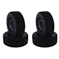 Pikkukuva 2 / 5: 68mm 1/10 RC-auton renkaat maantieajoon, Touring-auton renkaat vanteilla TT01 TT02 TT02B XV01 TA06 PTG-2, Musta