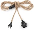 Hamprep Ljuskrona 4,5m Kabel, E27 Sockelströmbrytare med Glödlampskabel