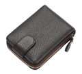 New Cowhide Leather Card Wallet Coffee