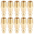 Miniatyrbilde 4 av 5: Messing 1/4 Tommers NPT Hann Luftslange Hurtigkoblingsadapter, Luftkoblingspluggsett, Luftkompressorbeslag bs