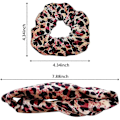 Miniatyrbillede 5 af 5: 10 stk. Leopard Scrunchies til Kvinder Velvet Cheetah Print Scrunchie Elastisk Hår