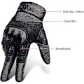 Miniatyrbillede 3 af 4: Udendørs Handsker med Ledbeskyttelse, Gummi Hård Knuckle Fuld Finger Touch Screen Gave