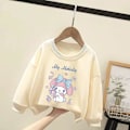 Miniatyrbild 1 av 3: Sanrio Anime Kuromi Cinnamoroll Melody Plysch Barn Hoodie Baby Pojke Flicka Kläder med Lång Ärm Jacka Träningsoverall Sportkläder Present