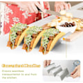 Miniatyrbillede 4 af 4: Sæt med 4 Taco-holdere i rustfrit stål, rustfri Taco-ramme