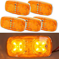 Miniatyrbilde 2 av 5: 5x Gule LED Campingvogn Eksteriørlys RV Tilhenger Markeringslys Dobbel Bullseye Side Skjermlys 10