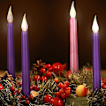 Miniatyrbillede 1 af 5: 2024 Nye Wabjtam 4 stk. LED Flammeløse Adventslys Sæt Lilla og Pink Adventslys til Juleadventsritualer, Støbning af Klokker, Trylleformularer