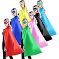 Miniatyrbilde 1 av 5: Superheltkappe og maske for voksne - Halloween vampyrkapper festantrekk superheltkostyme