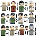 Miniatyrbillede 2 af 5: Mini Naruto Sasuke Kakashi Akatsuki Byggeklodser Sæt Anime Tegneserie Actionfigurer Samlingsklodser Legetøj Julegaver-FARVE: 12 stk. sæt