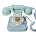 Retro Stil Kablet Telefon med Dreieskive Plug-in Hjem Fasttelefon Blå