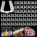 Miniatyrbild 5 av 5: 50 st julgransljusfästen 1 5/8 tum Fascia Boards Clips Väderbeständig Plast Utomhus Julbelysningsklämma