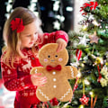 Miniatyrbild 3 av 4: Pepparkaksp kudde, Jul Pepparkakshus Leksak, Keks Man Julformad Plysch Kudde